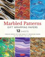 Marbled Patterns Gift Wrapping Paper - 12 Sheets edito da Periplus Editions