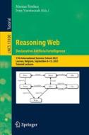 Reasoning Web. Declarative Artificial Intelligence edito da Springer Nature Switzerland AG