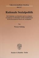 Rationale Sozialpolitik. di Werner Schönig edito da Duncker & Humblot GmbH