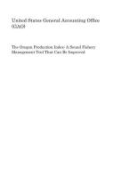 The Oregon Production Index: A Sound Fishery Management Tool That Can Be Improved di United States General Accounting of Gao edito da INDEPENDENTLY PUBLISHED