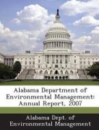 Alabama Department Of Environmental Management edito da Bibliogov