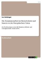 Die Zusammenarbeit im Bereich Justiz und Inneres in der Europäischen Union di Ivo Holzinger edito da GRIN Verlag