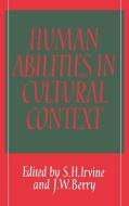 Human Abilities in Cultural Context edito da Cambridge University Press