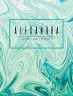 Alexandra Journal Diary Notebook: Teal Turquoise Personalized Journal Gift, Minimalist Marble Cover 8.5 X 11 di Mango House Publishing edito da Createspace Independent Publishing Platform