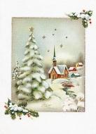 Vintage Winter Church Small Boxed Holiday Cards edito da Peter Pauper Press