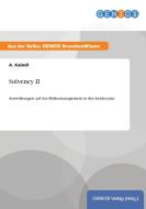 Solvency II di A. Kaindl edito da GBI-Genios Verlag