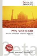 Privy Purse in India edito da Betascript Publishing