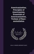 Americanization; Principles Of Americanism, Essentials Of Americanization, Technic Of Race-assimilation di Julia E Johnsen, Winthrop Talbot edito da Palala Press