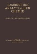 Elemente der Ersten Hauptgruppe (Einschl. Ammonium) di G. Fresenius edito da Springer Berlin Heidelberg