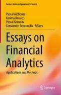 Essays on Financial Analytics edito da Springer International Publishing