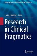 Research in Clinical Pragmatics edito da Springer-Verlag GmbH