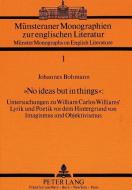 «No ideas but in things» di Johannes Bohmann edito da Lang, Peter GmbH