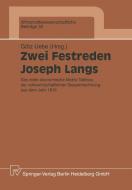 Zwei Festreden Joseph Langs edito da Physica-Verlag HD