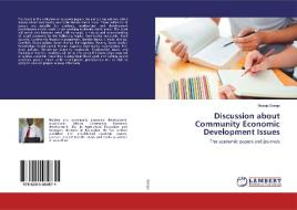 Discussion about Community Economic Development Issues di Masejo Songo edito da LAP Lambert Academic Publishing