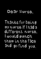 Dear Nurse, Thanks for Being My Nurse: Funny, Humorous Present or Gag Gift for Your Favorite Awesome Best Nurse Practiti di Insideout Journals edito da INDEPENDENTLY PUBLISHED
