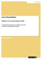 Risiken Im Auslandsgesch Ft di Jens Schwerdtfeger edito da Grin Publishing