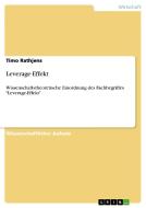 Leverage-Effekt di Timo Rathjens edito da GRIN Verlag
