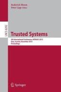Trusted Systems edito da Springer International Publishing