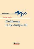 Einführung in die Analysis III di Winfried Kaballo edito da Spektrum-Akademischer Vlg