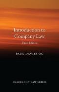 Introduction To Company Law di Paul Davies edito da Oxford University Press