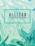Allison Journal Diary Notebook: Teal Turquoise Personalized Journal Gift, Minimalist Marble Cover 8.5 X 11 di Mango House Publishing edito da Createspace Independent Publishing Platform