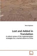 Lost and Added in Translation di Marie Englesson edito da VDM Verlag