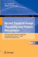 Recent Trends in Image Processing and Pattern Recognition: Third International Conference, Rtip2r 2020, Aurangabad, India, January 3-4, 2020, Revised edito da SPRINGER NATURE