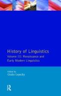 History of Linguistics Vol III di Giulio C. Lepschy edito da Taylor & Francis Ltd