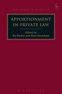 Apportionment in Private Law edito da HART PUB
