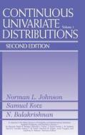 Continuous Univariate Distributions di Norman L. Johnson edito da Wiley-Interscience