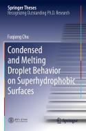 Condensed and Melting Droplet Behavior on Superhydrophobic Surfaces di Fuqiang Chu edito da Springer Singapore
