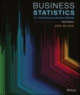 BUSINESS STATISTICS FOR CONTEM di Ken Black edito da WILEY