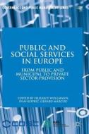 Public and Social Services in Europe edito da Palgrave Macmillan