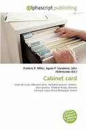 Cabinet Card edito da Betascript Publishing