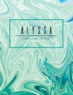 Alyssa Journal Diary Notebook: Teal Turquoise Personalized Journal Gift, Minimalist Marble Cover 8.5 X 11 di Mango House Publishing edito da Createspace Independent Publishing Platform