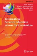 Information Security Education Across the Curriculum edito da Springer-Verlag GmbH
