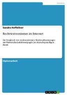 Rechtsextremismus im Internet di Sandra Hoffellner edito da GRIN Verlag