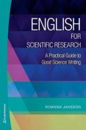 English For Scientific Research di Rowena Jansson edito da Studentlitteratur Ab
