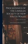 Proceedings of the Linnean Society of New South Wales; Index v.1-50 (1875-1925) edito da LIGHTNING SOURCE INC