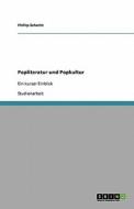 Popliteratur Und Popkultur di Phillip Schacht edito da Grin Verlag