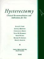 Hysterectomy di Lucian L. Leape edito da Rand