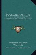 Socialism as It Is: A Survey of the World Wide Revolutionary Movement (1912) di William English Walling edito da Kessinger Publishing