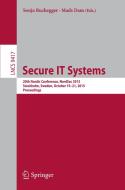 Secure IT Systems edito da Springer-Verlag GmbH