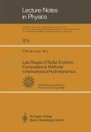 Late Stages of Stellar Evolution Computational Methods in Astrophysical Hydrodynamics edito da Springer Berlin Heidelberg