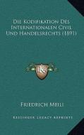 Die Kodifikation Des Internationalen Civil Und Handelsrechts (1891) di Friedrich Meili edito da Kessinger Publishing