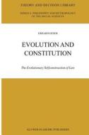 Evolution and Constitution di E. F. Oeser edito da Springer Netherlands
