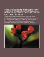 Three Kingdoms Articles That Need To Dif di Source Wikipedia edito da Books LLC, Wiki Series