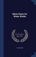 Meter Rates For Water Works di Allen Hazen edito da Sagwan Press