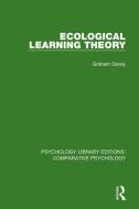 Ecological Learning Theory di Graham Davey edito da Taylor & Francis Ltd