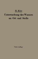 Untersuchung des Wassers an Ort und Stelle di Hartnig Klut edito da Springer Berlin Heidelberg